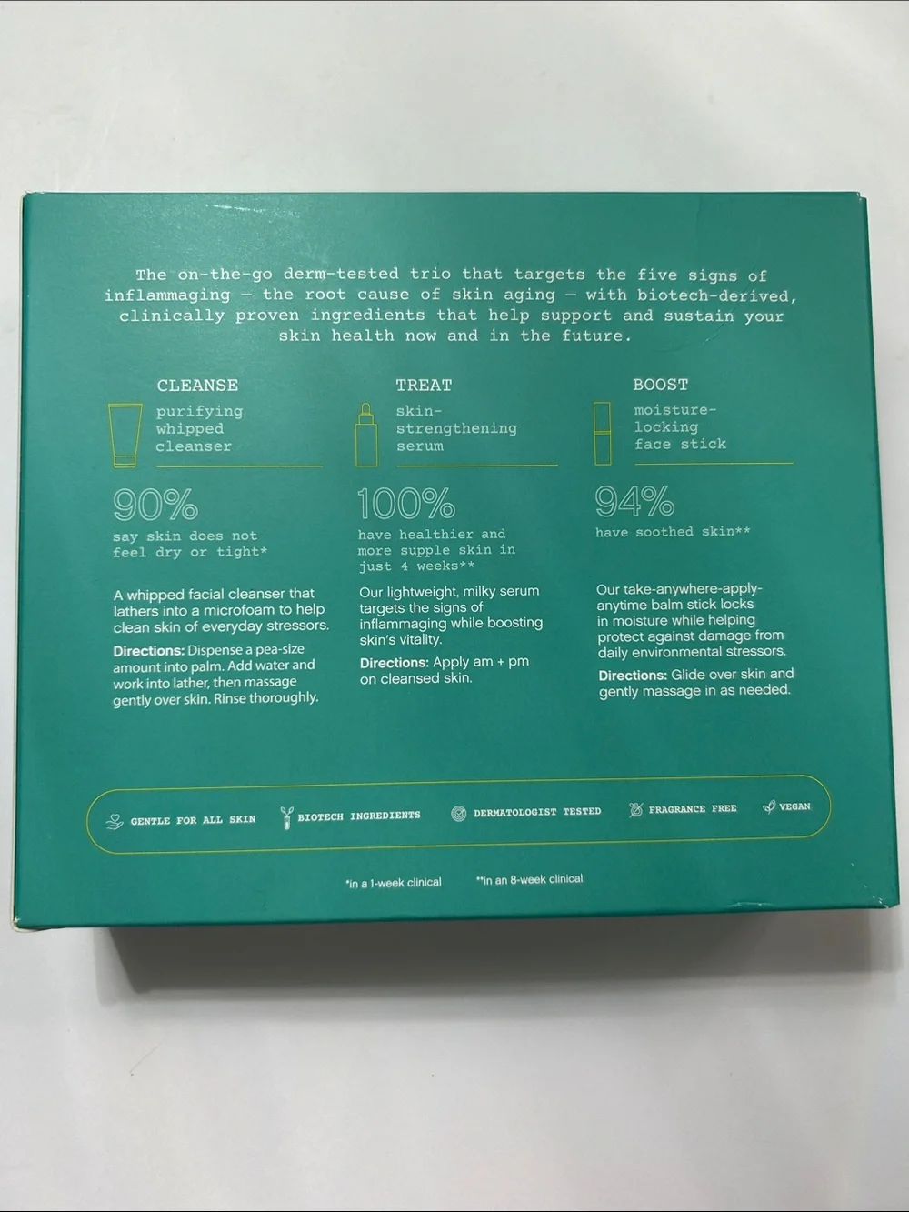 Skin-Fortifying Travel Set in Teal
